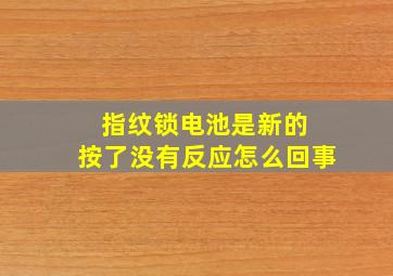 指纹锁电池是新的 按了没有反应怎么回事